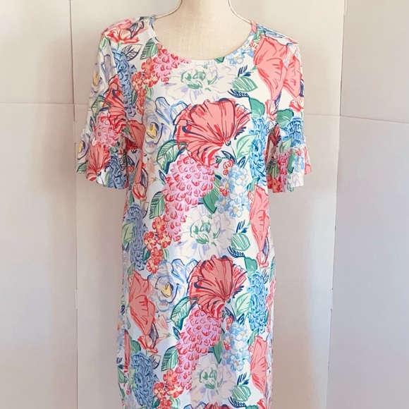 Kim Rogers Dresses & Skirts - Kim Rogers Floral Dress - Bright Multicolor. Medium Ruffled Sleeve 100% Cotton